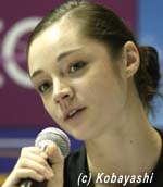 Anna Bessonova (UKR) at the press conference in Tokyo